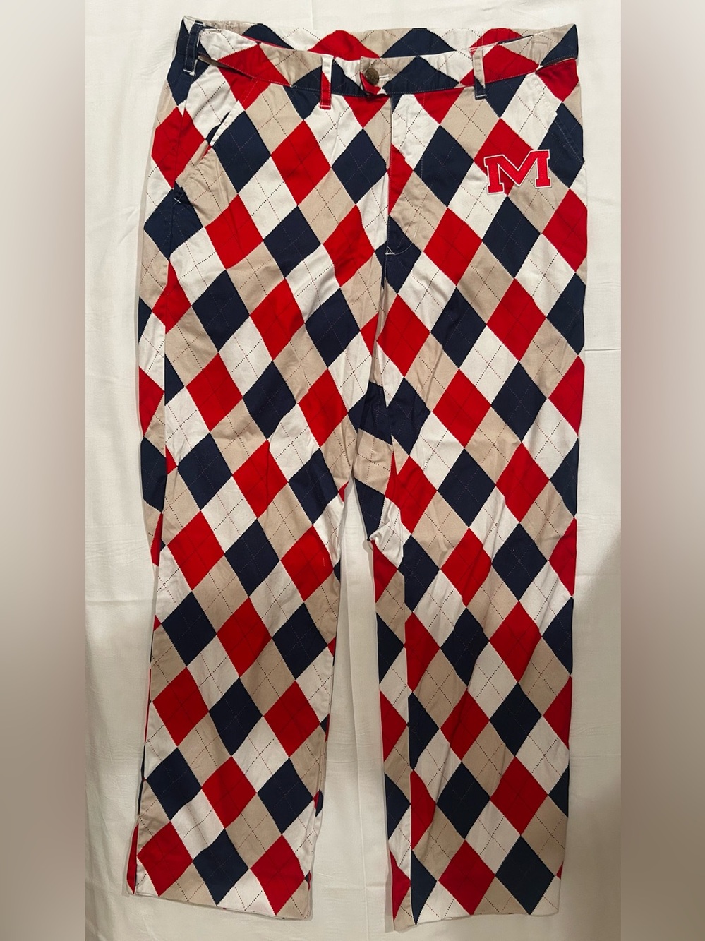 Men's Loudmouth Navy Ole Miss Rebels Pants/retail $138
